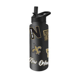 New Orleans Saints Quencher Bottle 34oz Stainless Steel Dreamweave