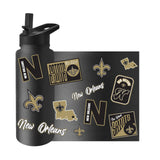 New Orleans Saints Quencher Bottle 34oz Stainless Steel Dreamweave