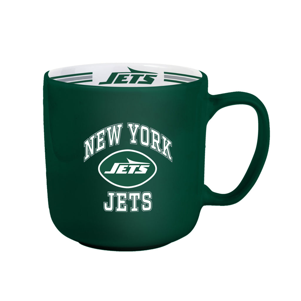 New York Jets Coffee Mug 15oz Stripe Design