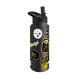 Pittsburgh Steelers Quencher Bottle 34oz Stainless Steel Dreamweave