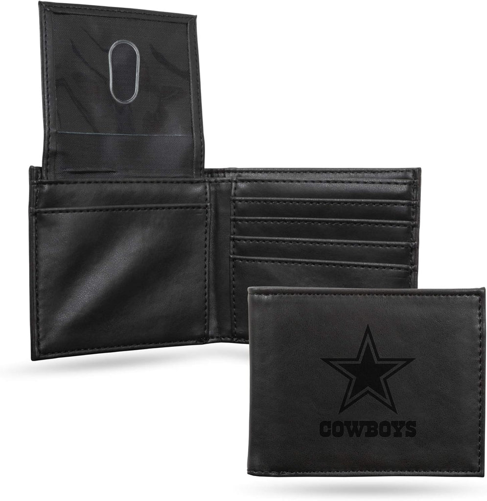 Dallas Cowboys Wallet Billfold Laser Engraved Black - Special Order