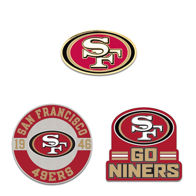 San Francisco 49ers Enamel Pin Set 3 Piece