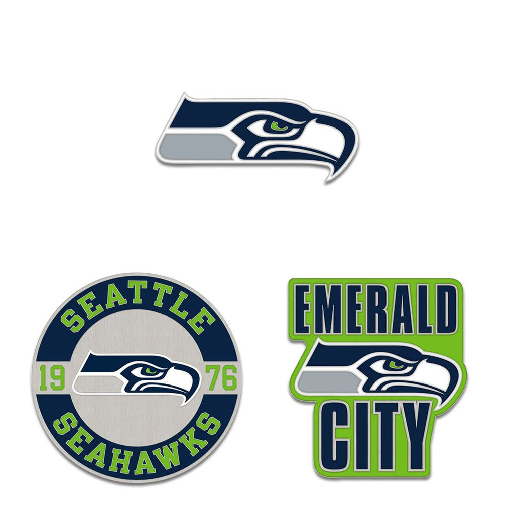 Seattle Seahawks Enamel Pin Set 3 Piece