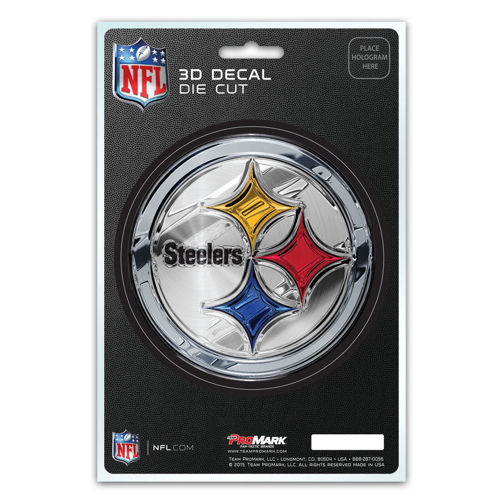 Pittsburgh Steelers Decal 5x8 Die Cut 3D Logo Design
