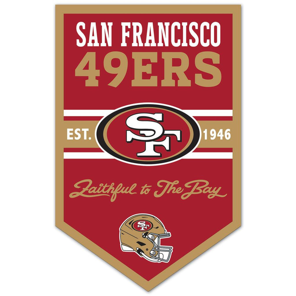 San Francisco 49ers Sign 11x17 Wood Chevron