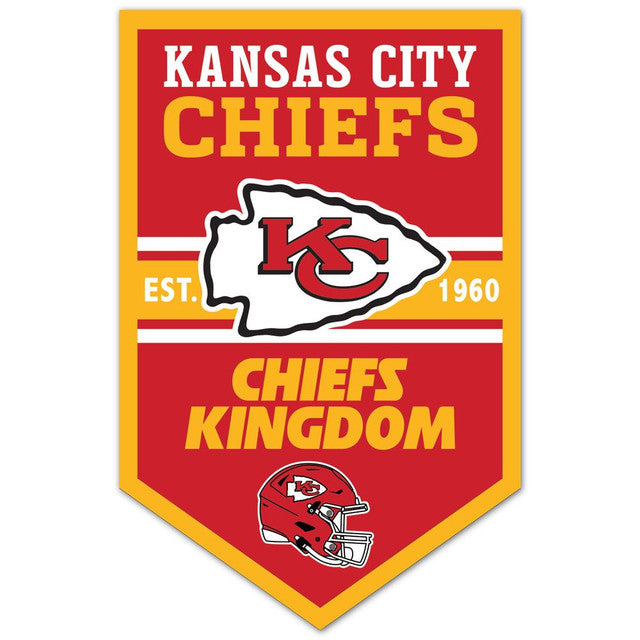 Kansas City Chiefs Sign 11x17 Wood Chevron