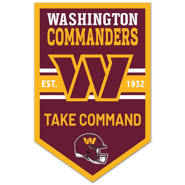 Washington Commanders Sign 11x17 Wood Chevron