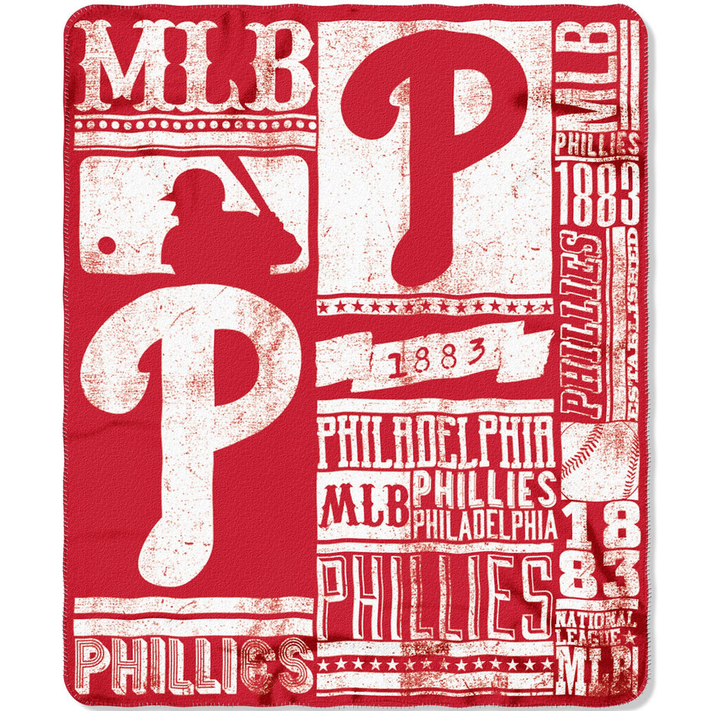 Philadelphia Phillies Blanket 50x60 Fleece Strength Design