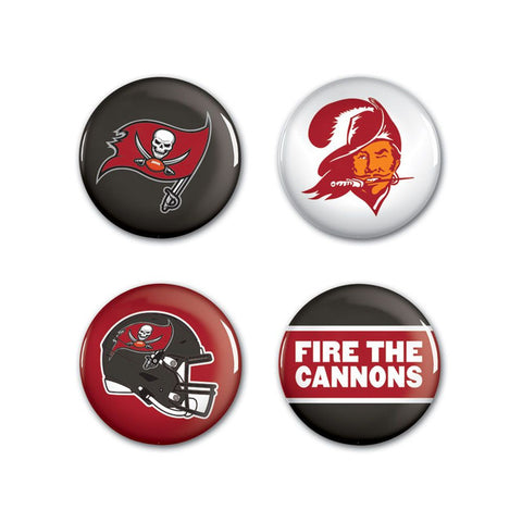 Tampa Bay Buccaneers Buttons 4 Pack