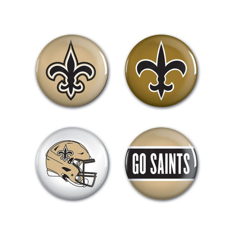 New Orleans Saints Buttons 4 Pack