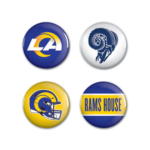 Los Angeles Rams Buttons 4 Pack