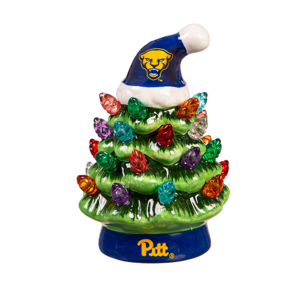 Pittsburgh Panthers Christmas Tree 4 Inch LED Tabletop