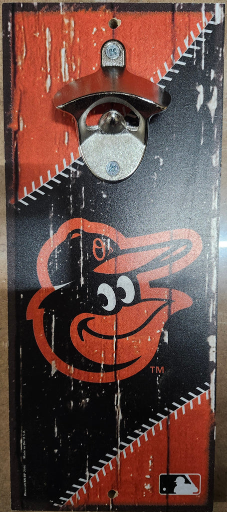 Baltimore Orioles Sign Wood 5x11 Bottle Opener Alternate