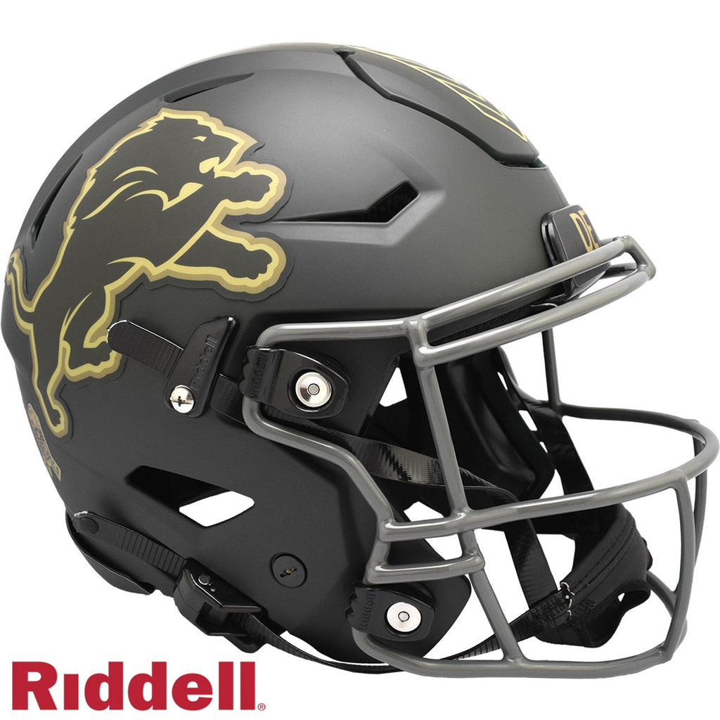 Detroit Lions Helmet Riddell Authentic Full Size SpeedFlex Style Salute To Service 2025