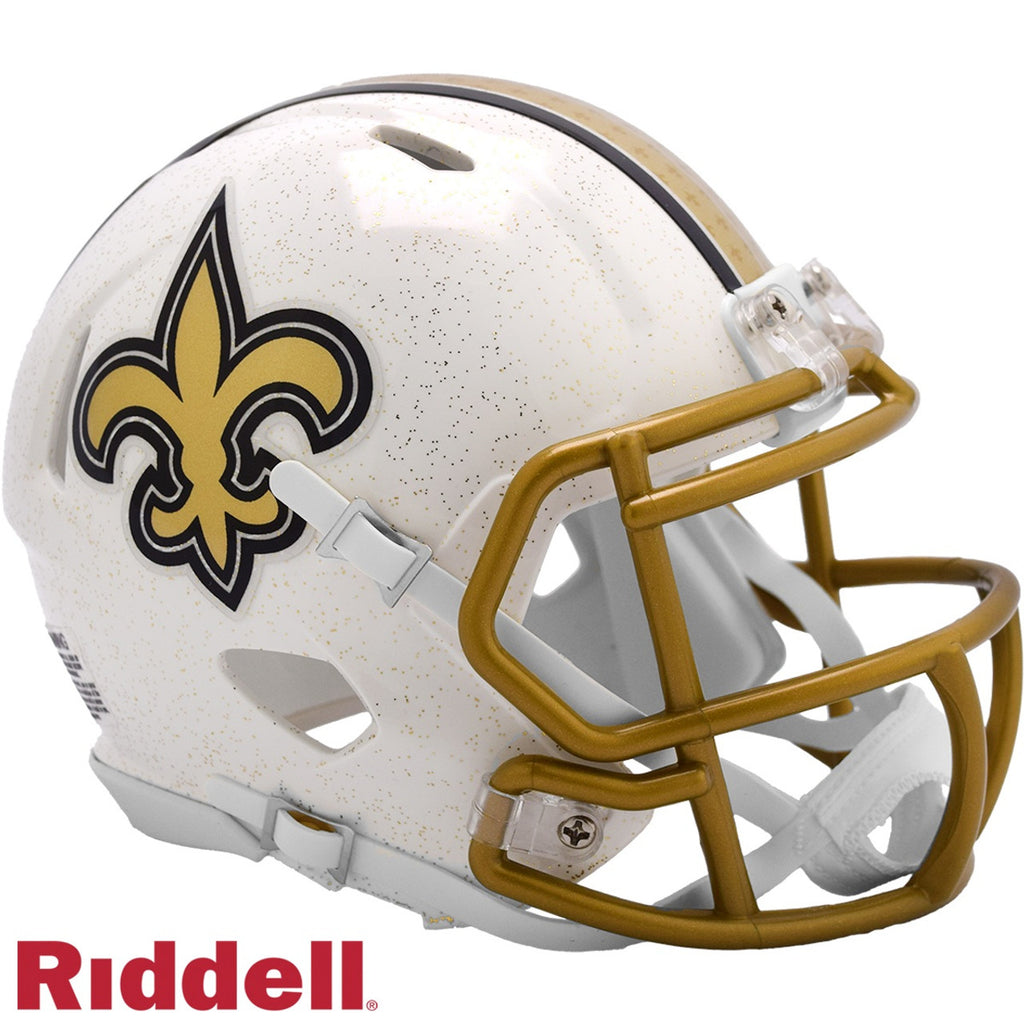New Orleans Saints Helmet Riddell Replica Mini Speed Style On-Field Alternate 2025