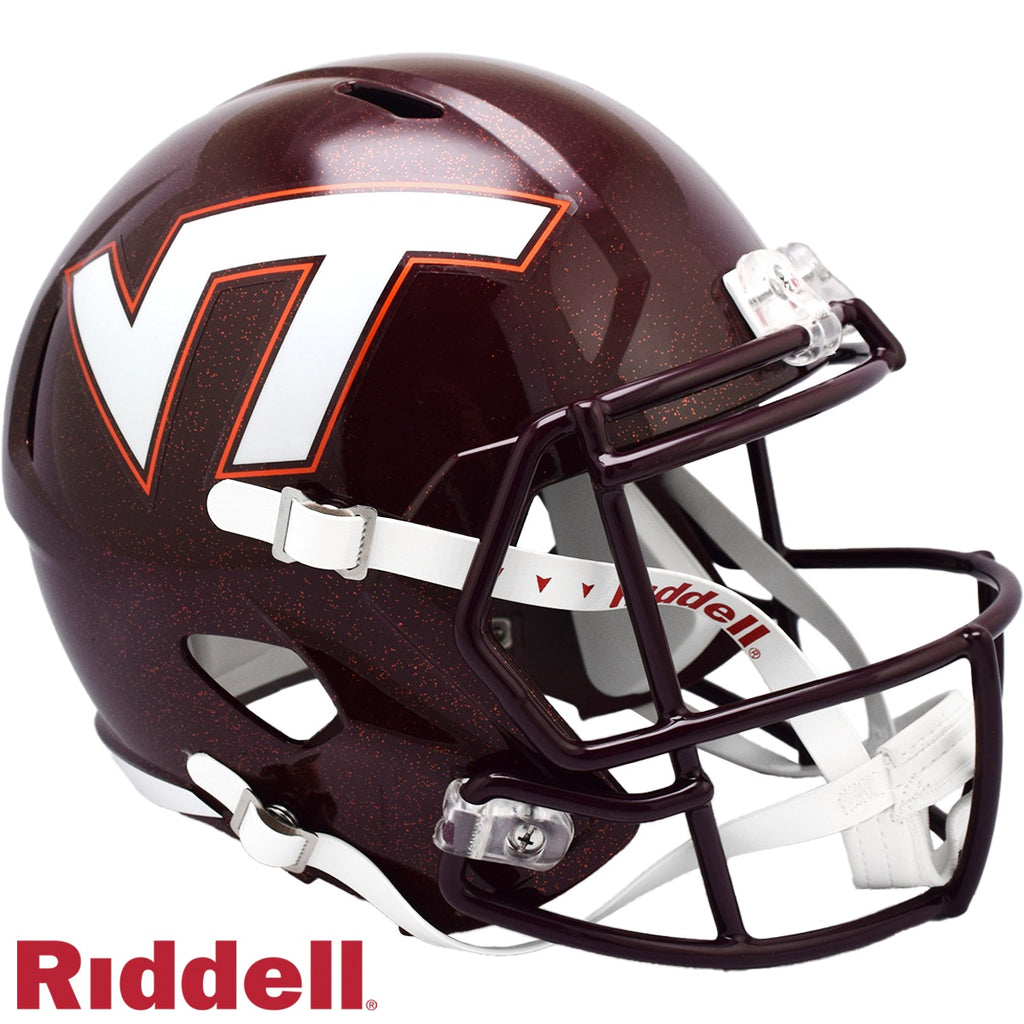 Virginia Tech Hokies Helmet Riddell Replica Full Size Speed Style Maroon - Special Order