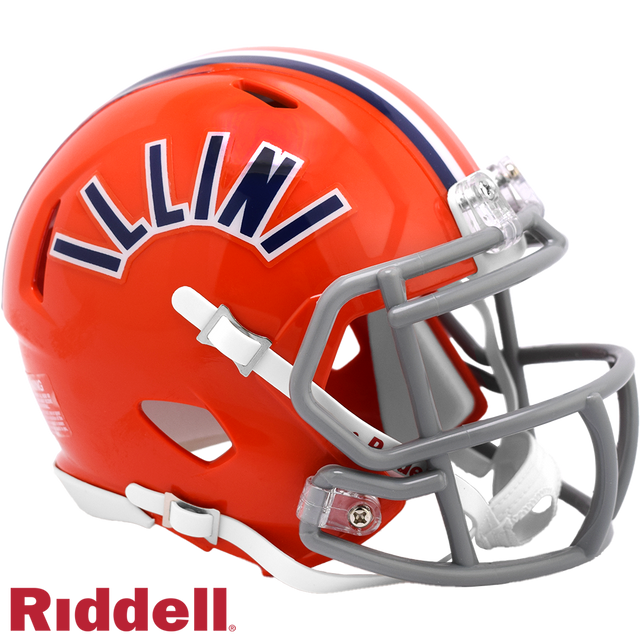 Illinois Fighting Illini Helmet Riddell Replica Mini Speed Style Arched Illini T/B