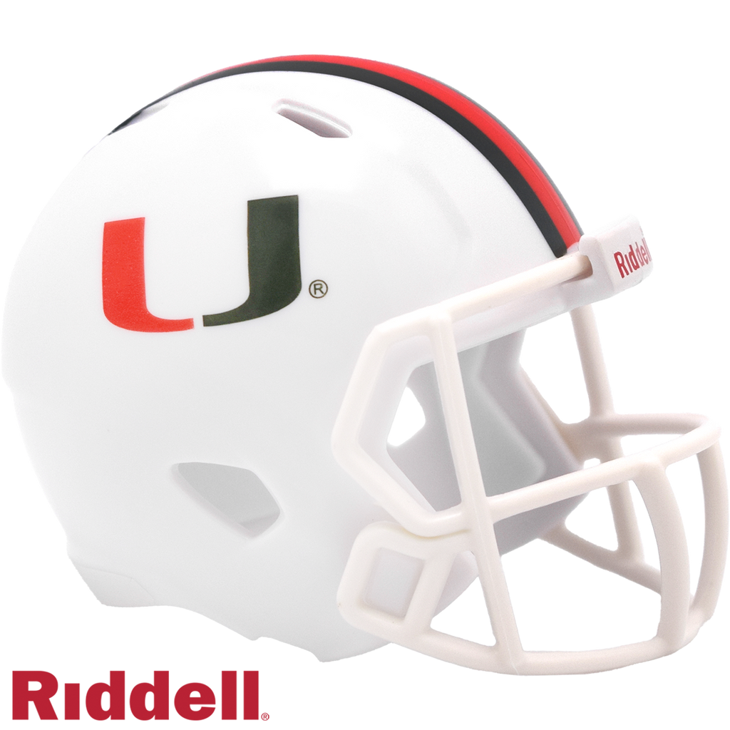 Miami Hurricanes Helmet Riddell Pocket Pro Speed Style