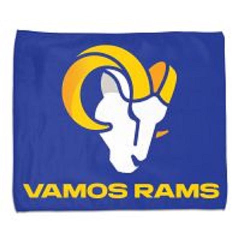 Los Angeles Rams Towel 15x18 Rally Style Full Color
