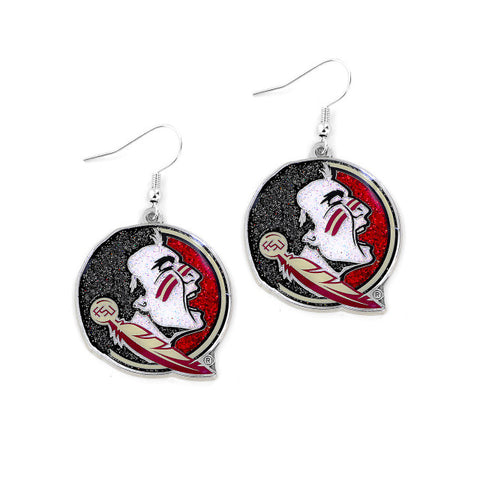 Florida State Seminoles Earrings Glitter Dazzle