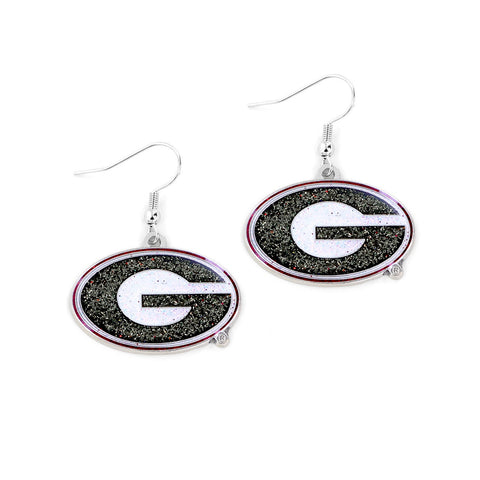 Georgia Bulldogs Earrings Glitter Dazzle