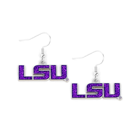 LSU Tigers Earrings Glitter Dazzle