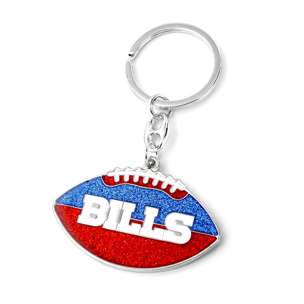 Buffalo Bills Keychain Football Glitter