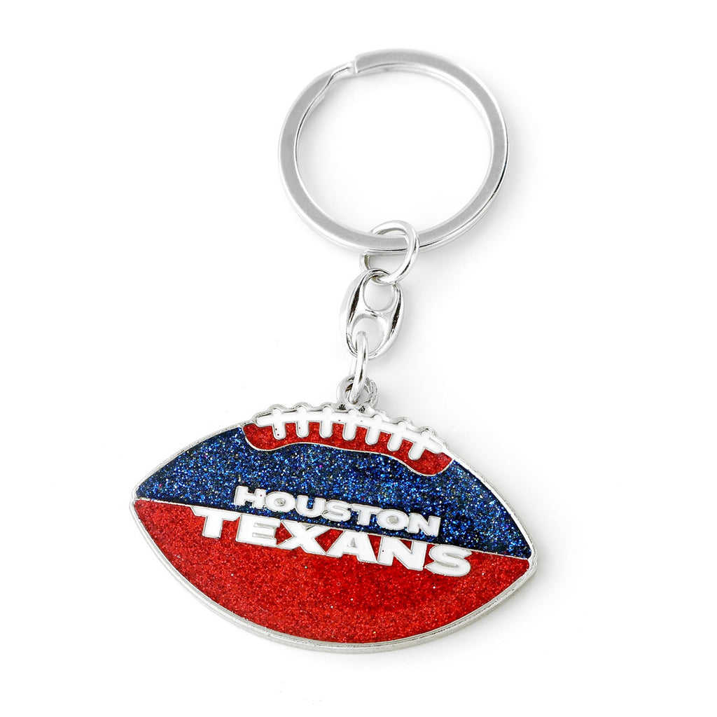Houston Texans Keychain Football Glitter