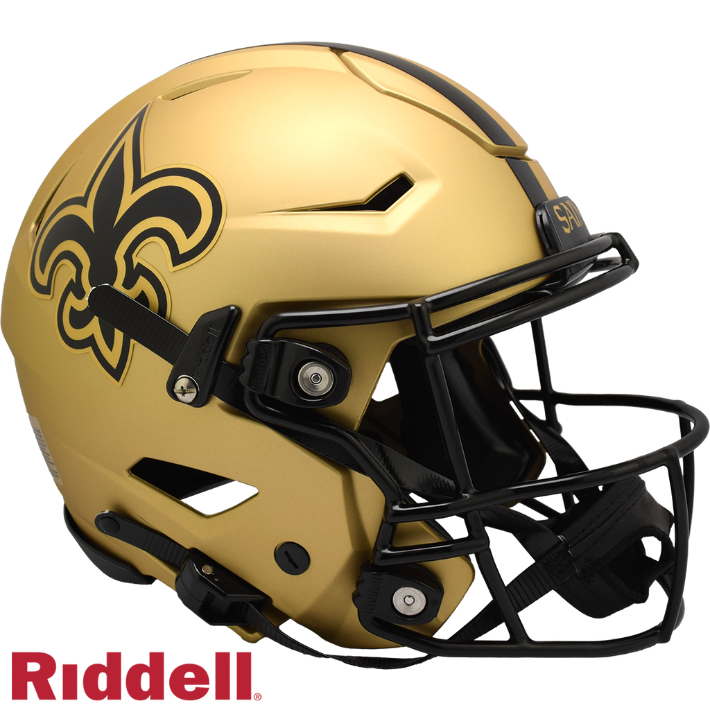 New Orleans Saints Helmet Riddell Authentic Full Size SpeedFlex Style Rave Alternate