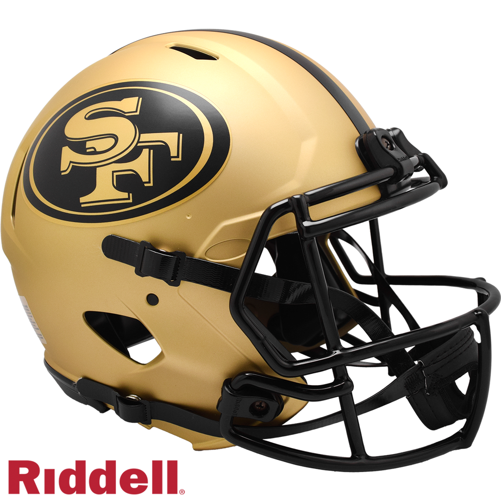 San Francisco 49ers Helmet Riddell Authentic Full Size Speed Style Rave Alternate