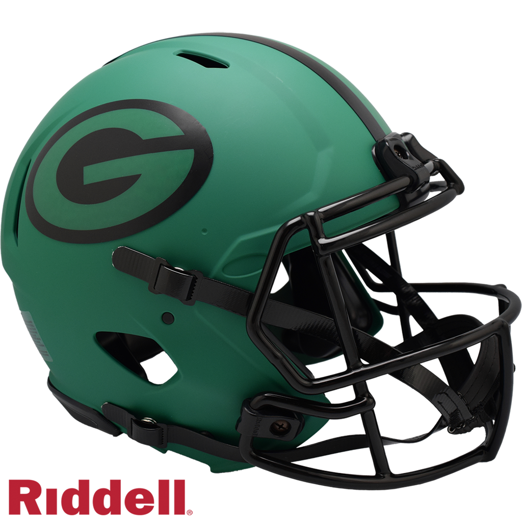 Green Bay Packers Helmet Riddell Authentic Full Size Speed Style Rave Alternate