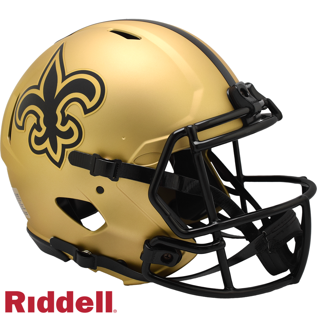 New Orleans Saints Helmet Riddell Authentic Full Size Speed Style Rave Alternate