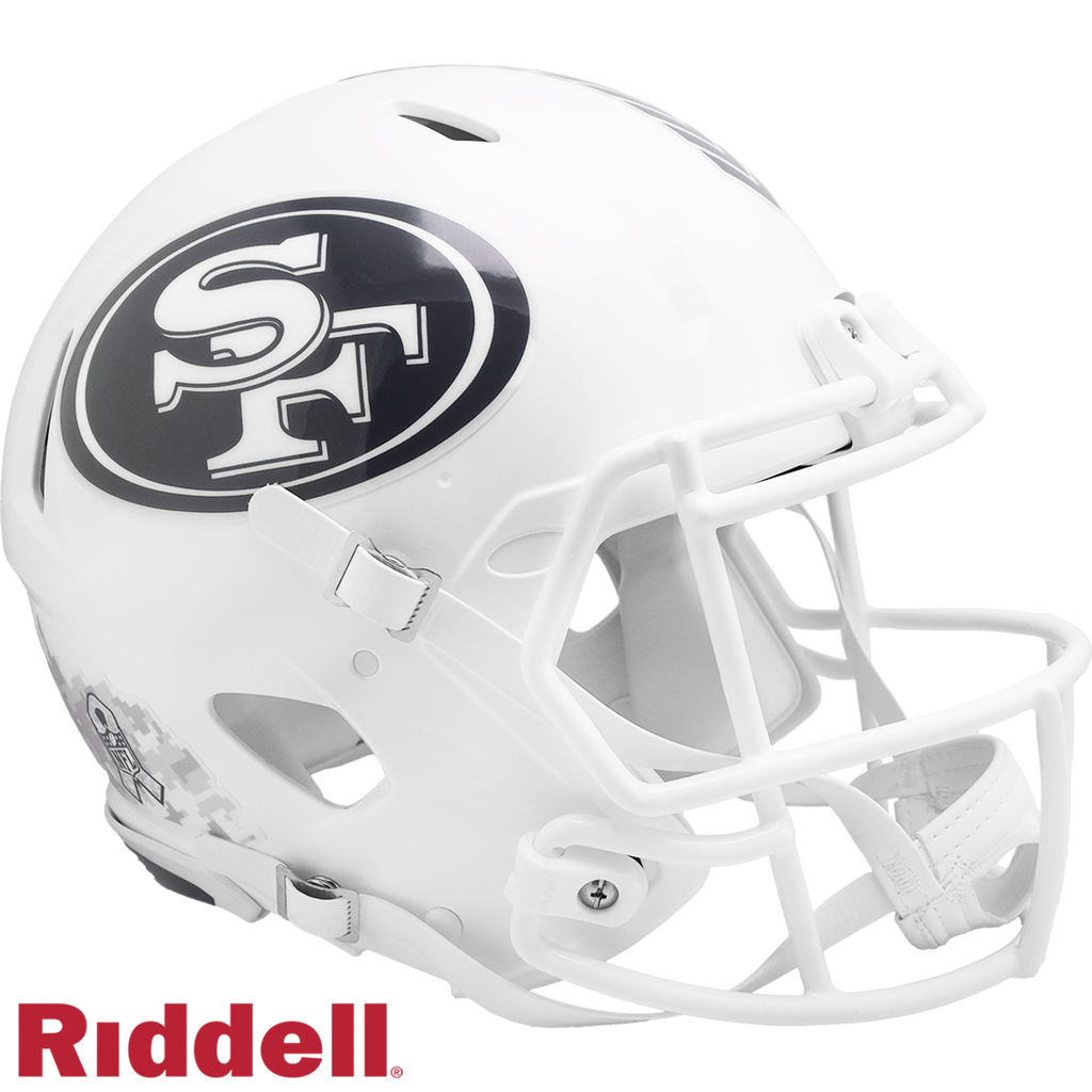 San Francisco 49ers Helmet Riddell Authentic Full Size Speed Style Salute To Service 2024