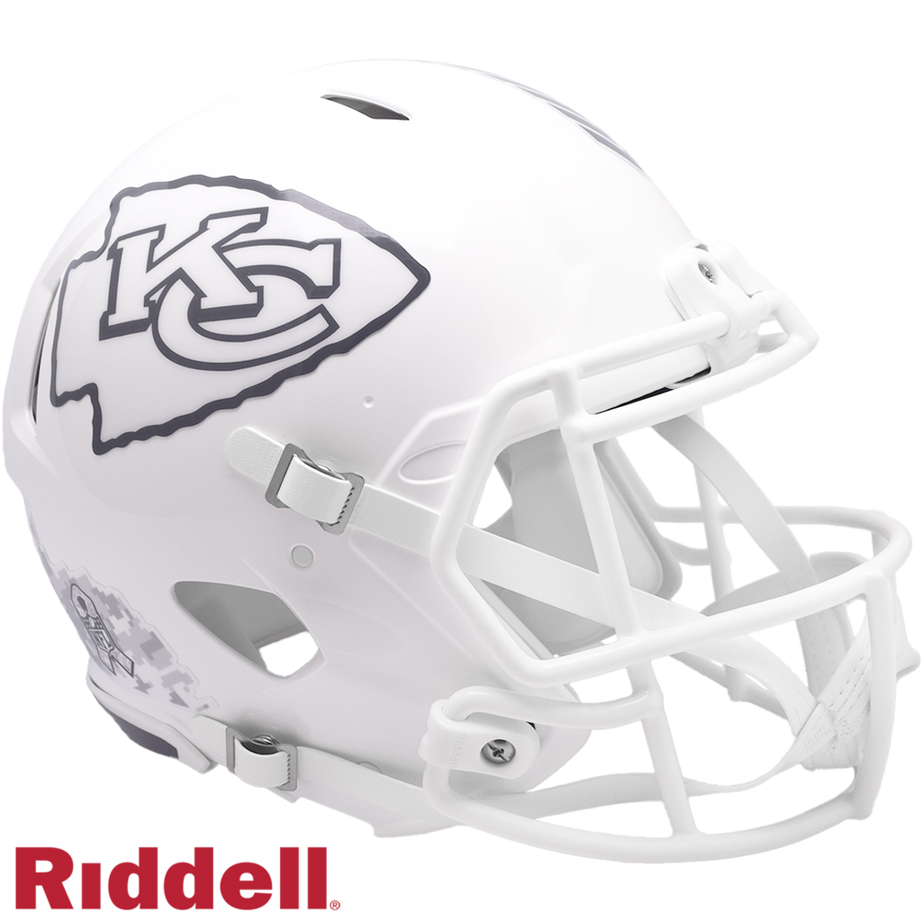 Kansas City Chiefs Helmet Riddell Authentic Full Size Speed Style Salute To Service 2024