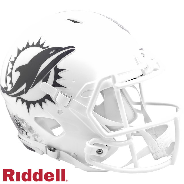 Miami Dolphins Helmet Riddell Authentic Full Size Speed Style Salute To Service 2024