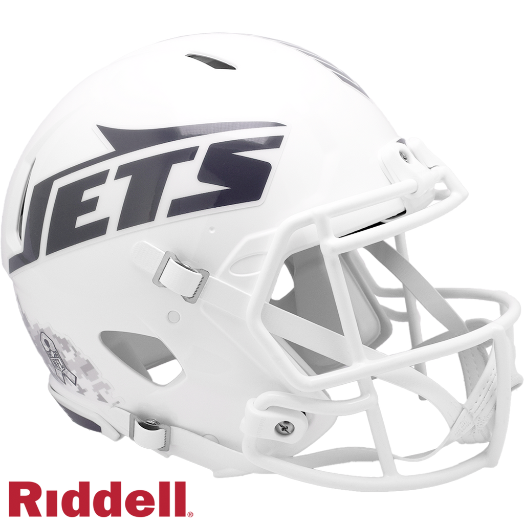 New York Jets Helmet Riddell Authentic Full Size Speed Style Salute To Service 2024