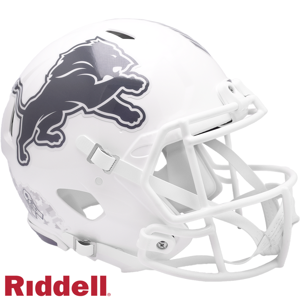 Detroit Lions Helmet Riddell Authentic Full Size Speed Style Salute To Service 2024