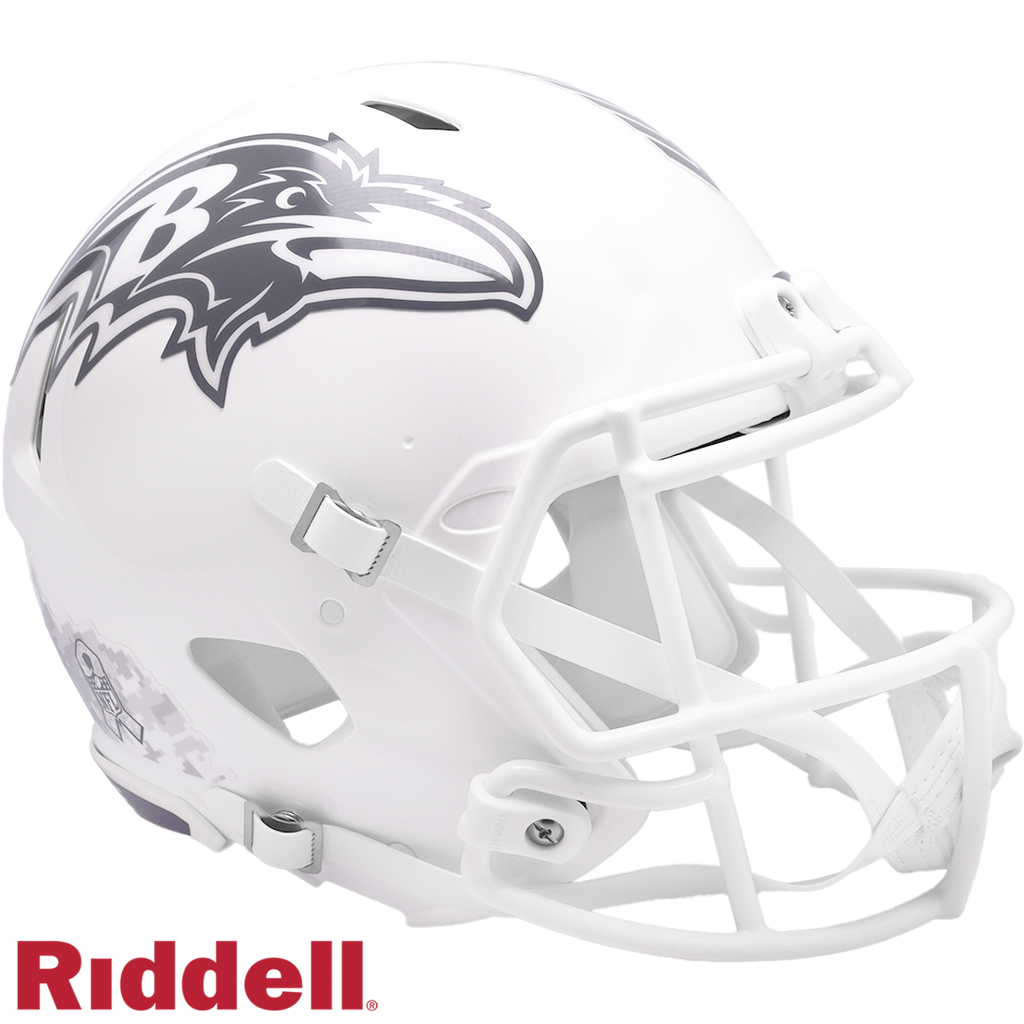 Baltimore Ravens Helmet Riddell Authentic Full Size Speed Style Salute To Service 2024