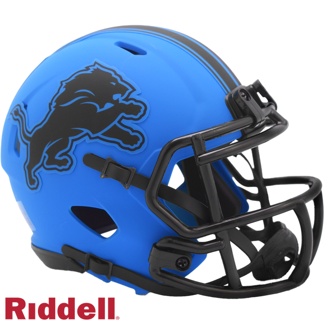 Detroit Lions Helmet Riddell Replica Mini Speed Style Rave Alternate