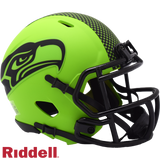 Seattle Seahawks Helmet Riddell Replica Mini Speed Style Rave Alternate