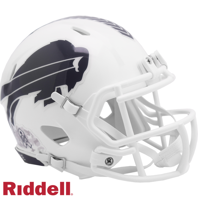 Buffalo Bills Helmet Riddell Replica Mini Speed Style Salute To Service 2024