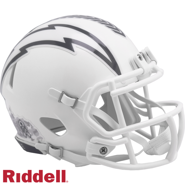 Los Angeles Chargers Helmet Riddell Replica Mini Speed Style Salute To Service 2024