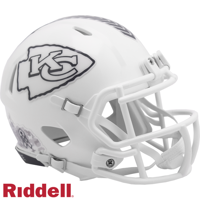 Kansas City Chiefs Helmet Riddell Replica Mini Speed Style Salute To Service 2024