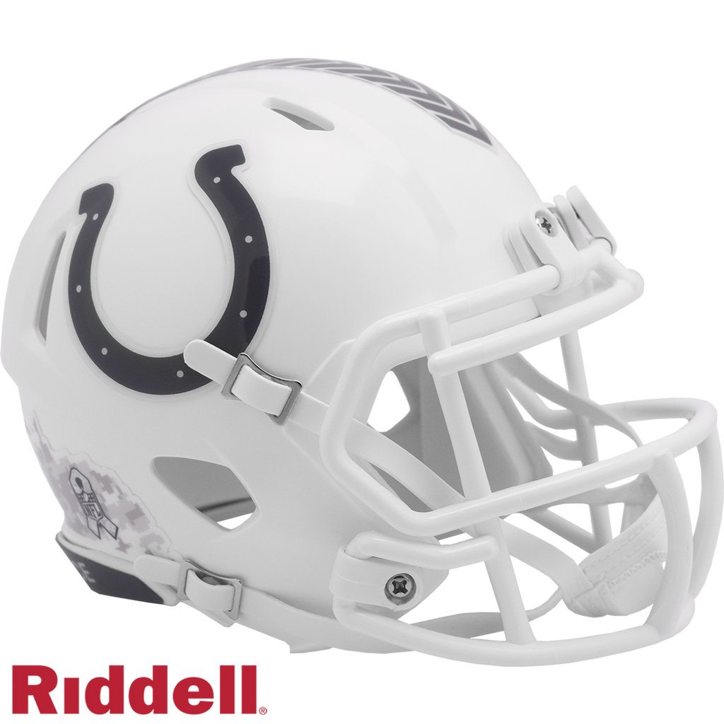 Indianapolis Colts Helmet Riddell Replica Mini Speed Style Salute To Service 2024