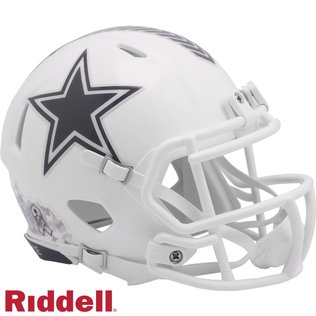 Dallas Cowboys Helmet Riddell Replica Mini Speed Style Salute To Service 2024