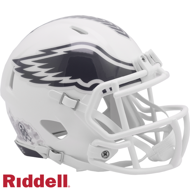 Philadelphia Eagles Helmet Riddell Replica Mini Speed Style Salute To Service 2024