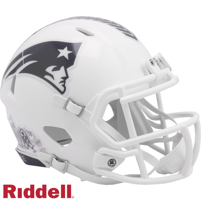 New England Patriots Helmet Riddell Replica Mini Speed Style Salute To Service 2024