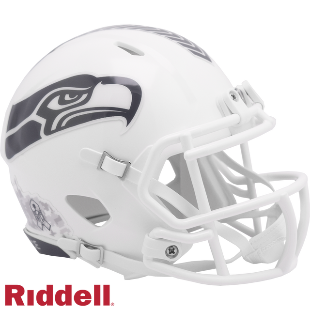 Seattle Seahawks Helmet Riddell Replica Mini Speed Style Salute To Service 2024