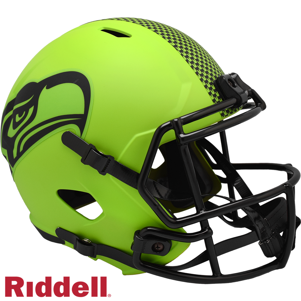 Seattle Seahawks Helmet Riddell Replica Full Size Speed Style Rave Alternate