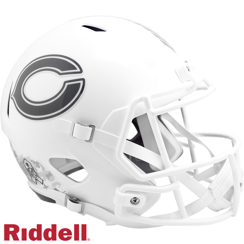 Chicago Bears Helmet Riddell Replica Full Size Speed Style Salute To Service 2024